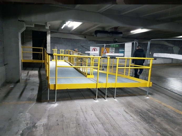 Ramp in car park completed photo