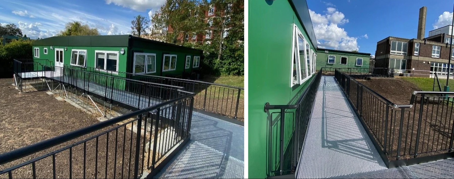 Modular wheelchair ramp to Oak Lodge School 