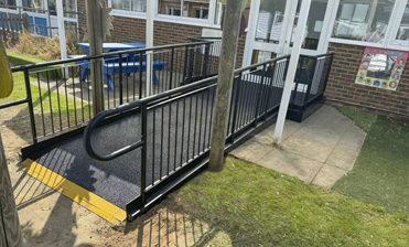 Modular wheelchair ramp example 