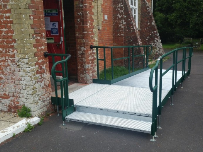 Concrete Disabled Ramp, Mottisfont Village Hall