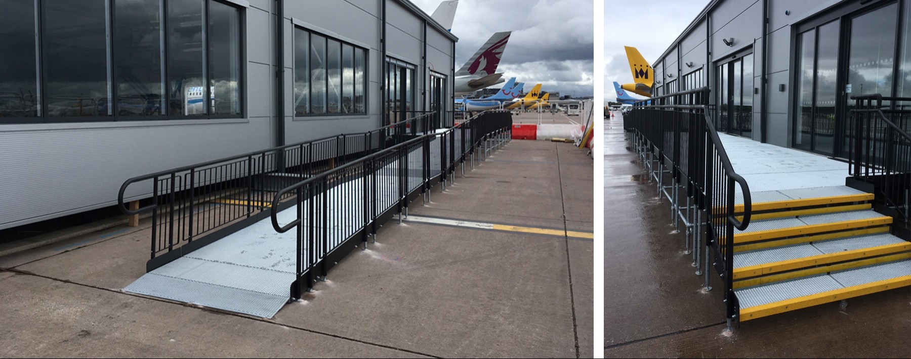 semi permanent wheelchair ramps,Manchester Airport